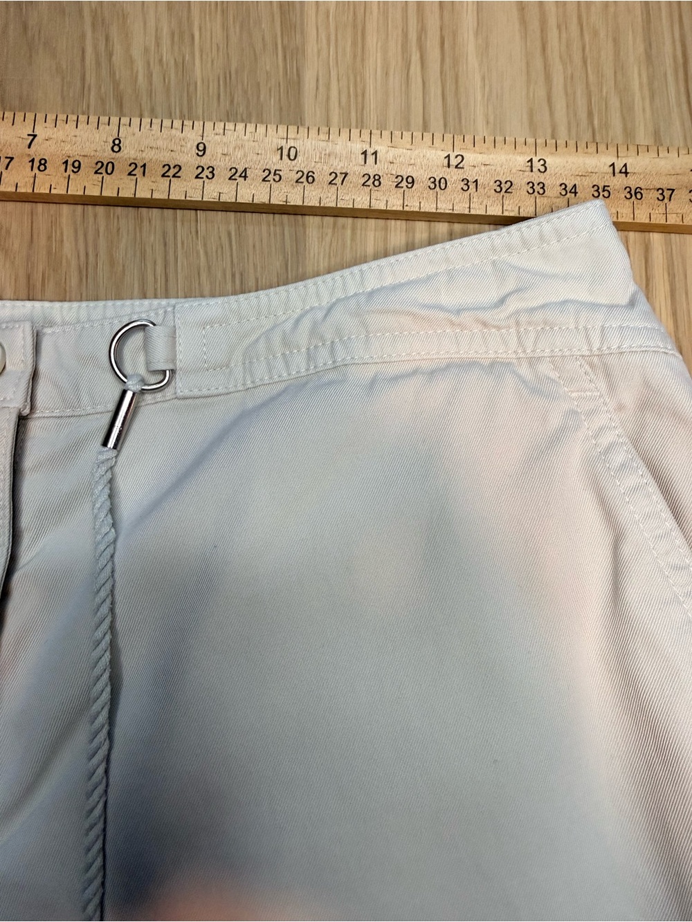 TALBOTS High Rise 100% Cotton Coastal Cargo Cream Beige Women’s Shorts Size 6 - Picture 9 of 15